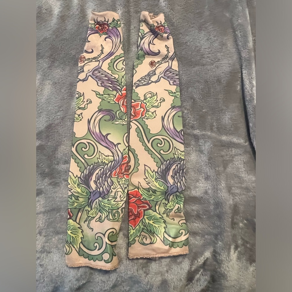 Unisex  Nylon Temporary Fake Full Arm Tattoo Sleeves Stockings